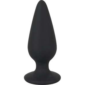  Черная анальная втулка Heavy Plug Large 10,5 см 