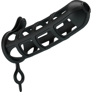  Черная насадка-клетка Penis Sleeve 11,6 см 