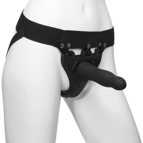  Черный полый вибрострапон Body Extensions BE Aroused 17,78 см 