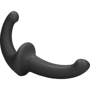 Черный безремневой страпон Silicone Strapless Strapon 