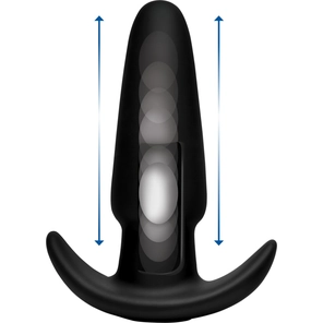  Черная анальная вибропробка Kinetic Thumping 7X Medium Anal Plug 13,3 см 