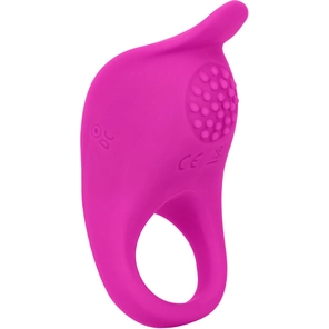  Ярко-розовое эрекционное виброкольцо Silicone Rechargeable Teasing Enhancer 