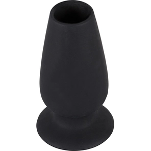  Черная анальная пробка с тоннелем Lust Tunnel Plug S 7,5 см 