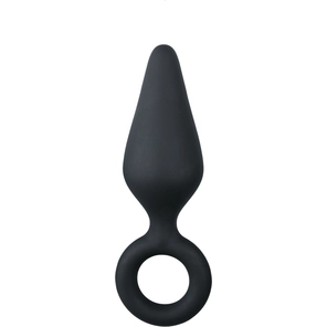  Черная малая анальная пробка Pointy Plug 8,5 см 
