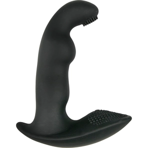  Черный вибростимулятор простаты Dynamic Duke Ribbed 