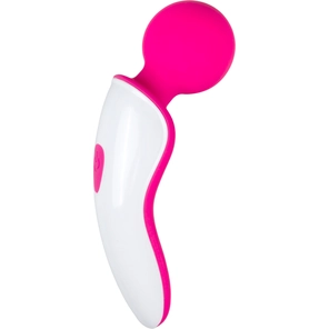  Розово-белый вибромассажер Easytoys Mini Wand Massager 