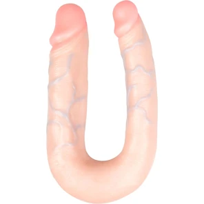  Телесный двусторонний фаллоимитатор Duo Dildo 