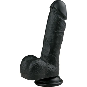  Черный фаллоимитатор Realistic Dildo 17,5 см 