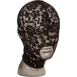  Черный кружевной шлем-маска Lace Hood 