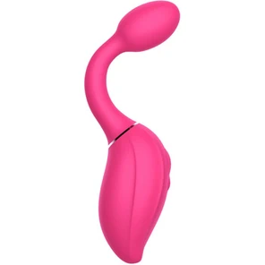  Розовый расширяющийся вибратор Gina 19,4 см 