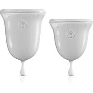  Набор из 2 прозрачных менструальных чаш Intimate Care Menstrual Cups 