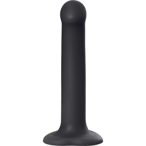  Черный фаллос на присоске Silicone Bendable Dildo M 18 см 