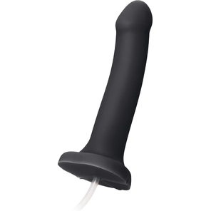  Черный фаллос с имитацией эякуляции Silicon Cum Dildo L 19,6 см 