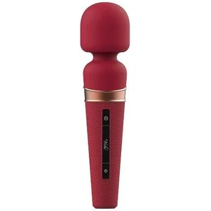  Бордовый жезловый вибростимулятор Titan 21 см 