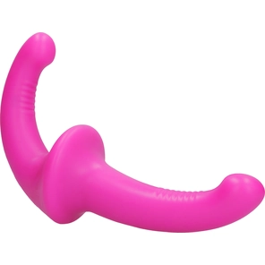  Розовый безремневой страпон Silicone Strapless Strapon 