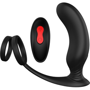  Черный массажер простаты Remote P-Pleaser 15 см 