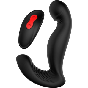  Черный вибромассажер простаты SWIRLING P-PLEASER 