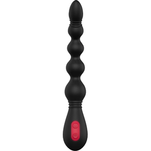  Черный вибромассажер для анальной стимуляции Anal Flexi Beads 22 см 
