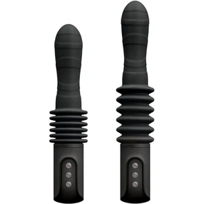  Черный вибромассажер с поступательным движением Deep Stroker 29,2 см 