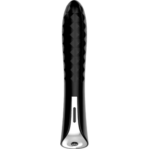  Черный вибромассажер MAGIC DIAMOND THRUSTER 13 см 