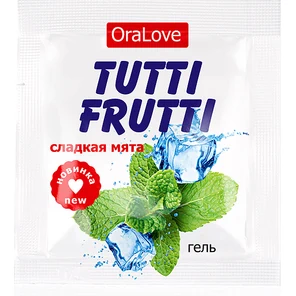  Саше гель-смазки Tutti-frutti со вкусом мяты 4 гр 