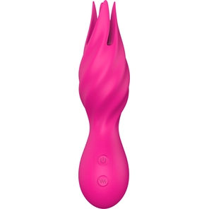  Розовый клиторальный стимулятор FLUTTERING TULIP 14,5 см 