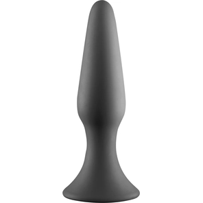  Серая анальная пробка METAL BALL BUTT PLUG 15 см 