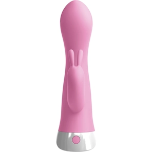  Розовый вибратор-кролик со съемной присоской Wall Banger Rabbit 19,9 см 