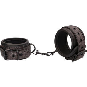  Серые наручники Elegant Hand Cuffs на карабинах 