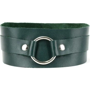  Изумрудный широкий ошейник с кольцом Collar Emerald 