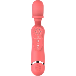  Розовый универсальный массажер Silicone Massage Wand 20 см 