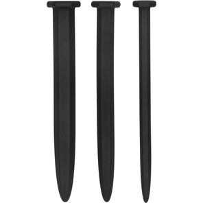  Набор из 3 гладких стимуляторов уретры Silicone Rugged Nail Plug Set 