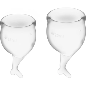  Набор прозрачных менструальных чаш Feel secure Menstrual Cup 