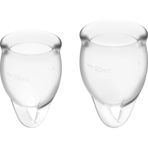  Набор прозрачных менструальных чаш Feel confident Menstrual Cup 