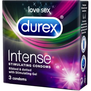  Рельефные презервативы со стимулирующей смазкой Durex Intense Orgasmic 3 шт 