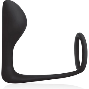  Стимулятор простаты с фиксацией эрекционным кольцом Prostate Gear 