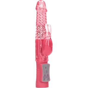  Розовый вибратор-кролик Rotating Rabbit 23 см 