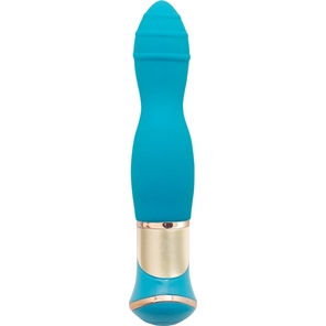  Голубой вибратор с ротацией ECSTASY Deluxe Rippled Vibe 20 см 