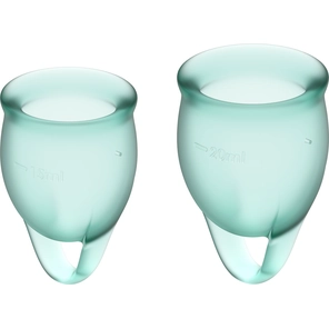  Набор темно-зеленых менструальных чаш Feel confident Menstrual Cup 