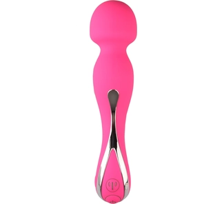  Красный вибростимулятор с круглой головкой 