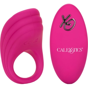  Розовое эрекционное виброкольцо с пультом Silicone Remote Pleasure Ring 