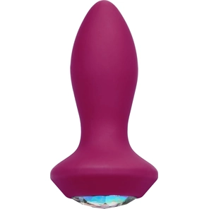  Фиолетовая анальная вибропробка с кристаллом Vibrating Petite Crystal Probe 9,5 см 