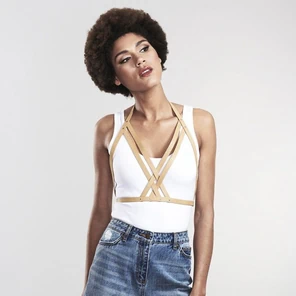 Коричневая портупея Halter Bra Harness 