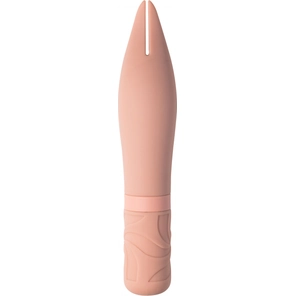 Бежевый мини-вибратор BonBon’s Powerful Spear 15,2 см 