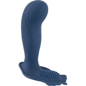  Синий вибростимулятор простаты Vibrating Butt Plug 11,7 см 