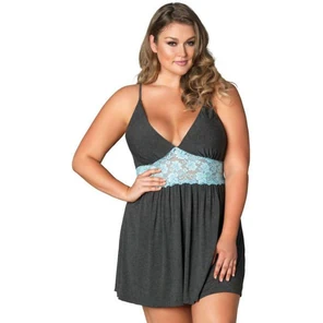  Ночная рубашка с кружевной вставкой Jersey Lace Slipdress 