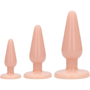  Набор телесных анальных пробок Anal Trainers Kit 