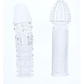  Комплект из 2 прозрачных насадок на пенис Penis Extender Pack 