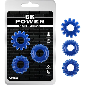  Набор из 3 синих эрекционных колец Gear Up Rings 