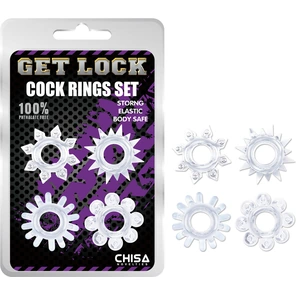  Набор из 4 прозрачных эрекционных колец Get Lock 